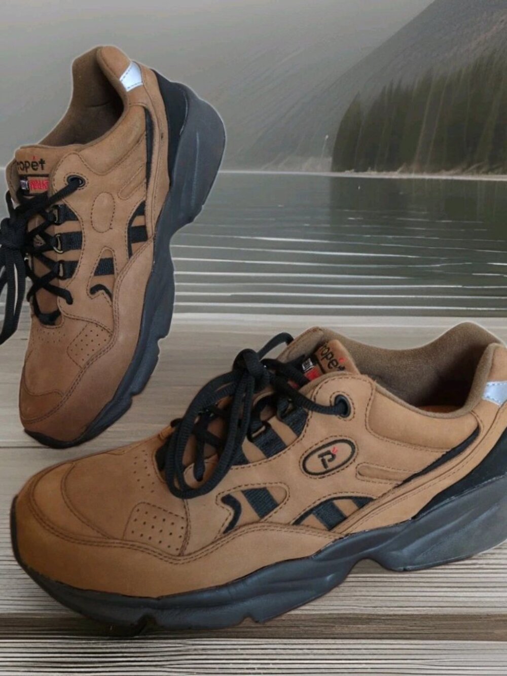 Propet Stability Walker Mens Size 10.5 3E WIDE Outdoor Walking Leather Shoes